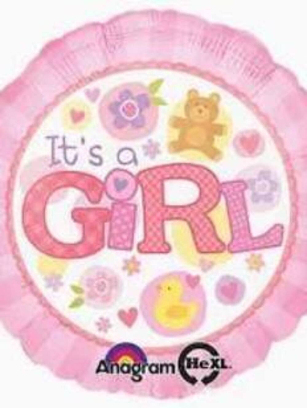 LOT 2 PACK AMSCAN BALLOON WEIGHT PARTY CENTERPIECE  It's A Girl Pink 18″ Balloon